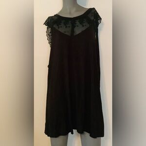 Torrid Women's Size 26 Shirt Top Black Lace Short Sleeve Plus